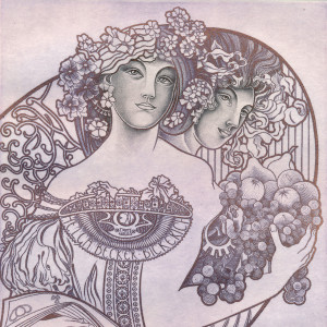 Ex libris dedicato ad Helga Becker Bickerich – La donna nell’Art Nouveau