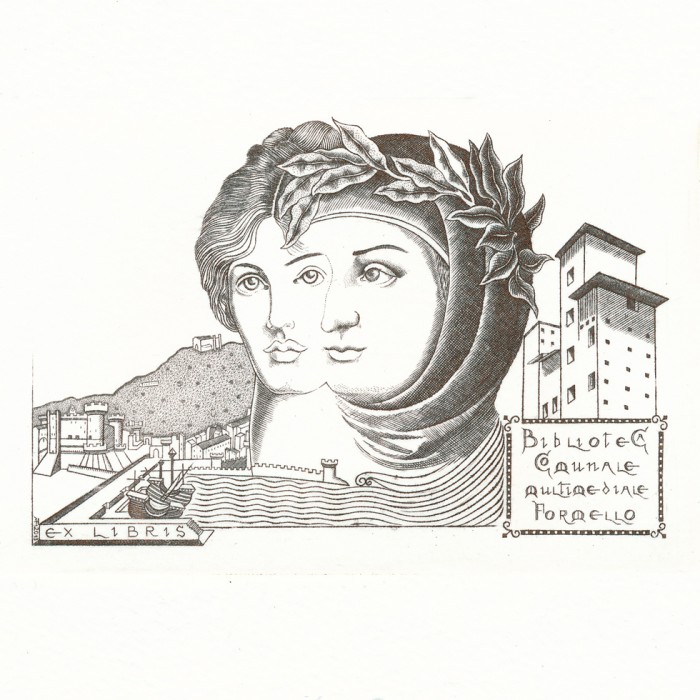 Ex libris Società Bibliografica Toscana - Il Boccaccio inciso